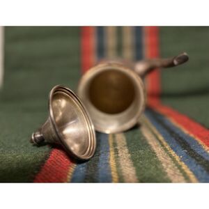 Antique Victorian Silver Plated Coffee Pot Hinged Lid Pedestal Base